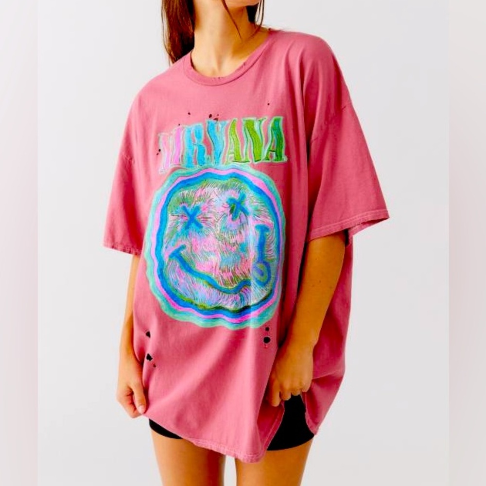 Urban Outfitters Oversized Nirvana Graphic T-Shirt